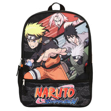 Naruto Anime Character Print Orange and Black Backpack