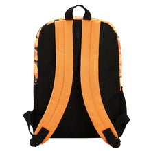 Naruto Anime Character Print Orange and Black Backpack