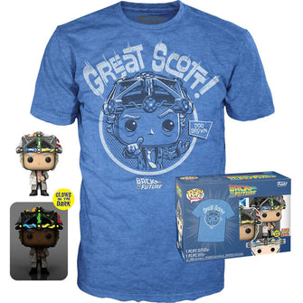 Funko POP! Tees Back to the Future XL Great Scott Shirt and Glow in the Dark Funko