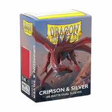 Dragon Shield crimson and silver duel sleeves