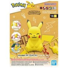 BANDAI Spirits Pokemon Plamo Collection Quick!! 11 Pikachu Closed Eyes Smile, Color Coded Plastic Model