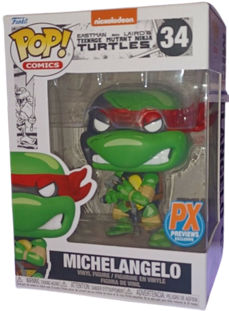 Funko Pop! Comics Nickelodeon Eastman And Laird's Teenage Mutant Ninja Turtles Michelangelo(PX Previews Exclusive)