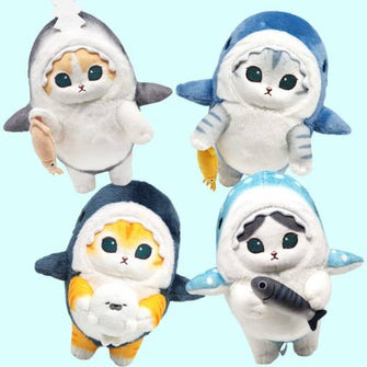 Mofusand Shark Costume with mini fishing mascot Plushes