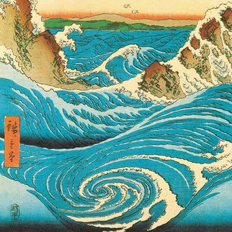 Hiroshige Navaro Rapids Japanese Art Cardboard & Clear Bag