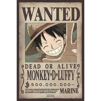 One Piece - Monkey D. Luffy Wanted Dead or Alive Manga