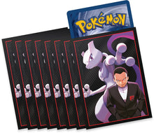 Pokemon TCG: Destined Rivals ETB Mewtwo and Giovanni Sleeves 65ct