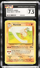 Graded Pokémon - CGC 7.5 - Base Set 2 (BS2) - Marowak 52/130