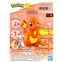 BANDAI Spirits Pokemon Plamo Collection Quick!! 11 Charmander, Color Coded Plastic Model