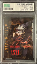 SIGNED Trading Card - Union Arena - Black Clover Starter Deck - Action Point (Asta) UE08ST/BCV-1-AP01