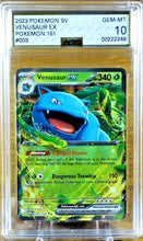 Graded Pokémon - AGS 10 - 151 (MEW) - Venusaur ex 003/165