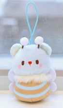 HoneyBeeBear Mascot Plush Keychain (Blue)