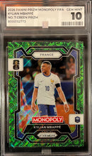 Graded Panini - MAS 10 - 2026 Panini Prizm Monopoly FIFA World Cup - Kylian Mbappé (Four Corners Green Wave) 7