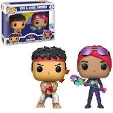 Funko Pop! Pop Games Ryu & Brite Bomber (Street Fighter/Fortnite)