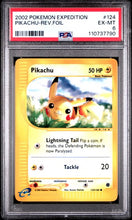 Graded Pokémon - PSA 6 - Expidition (EX) - Pikachu [Reverse Holo] 124/165 (Comes with Glitter Yellow Graded Guard!)