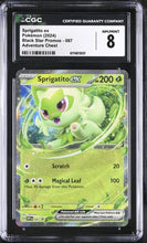 Graded Pokémon - CGC 8 - Scarlet & Violet Promo Cards (SVP) - Sprigatito ex (Adventure Chest) 087