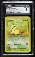 Graded Pokémon - CGC 7 - Neo Genesis (N1) - Chikorita 54/111
