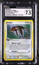 Graded Pokémon - CGC 7.5 - Deoxys (DX) - Swellow [Reverse-Holo] 49/107