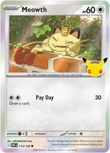 Pokémon - 30th Celebration (30C) - Meowth 113/128