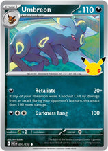 Pokémon - 30th Celebration (30C) - Umbreon 091/128
