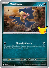 Pokémon - 30th Celebration (30C) - Murkrow 093/128