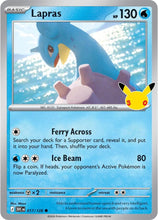 Pokémon - 30th Celebration (30C) - Lapras 017/128